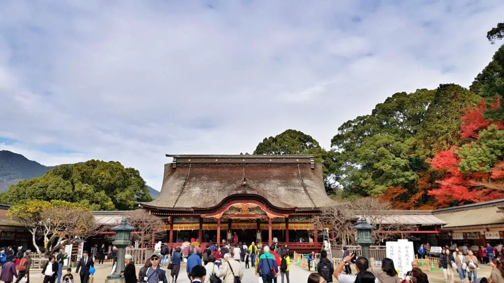 Tempel Dazaifu Tenmangu auf Kyushu in Japan.