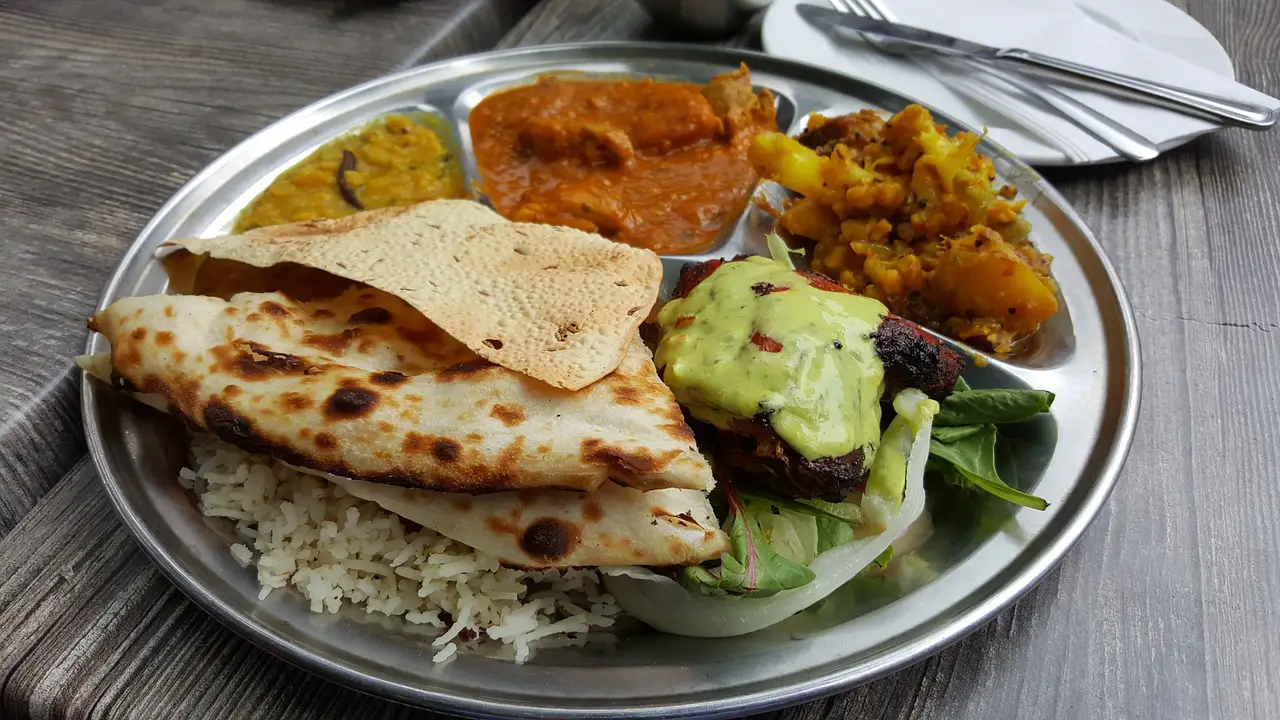 Typisch Indisches Gericht in Indien
