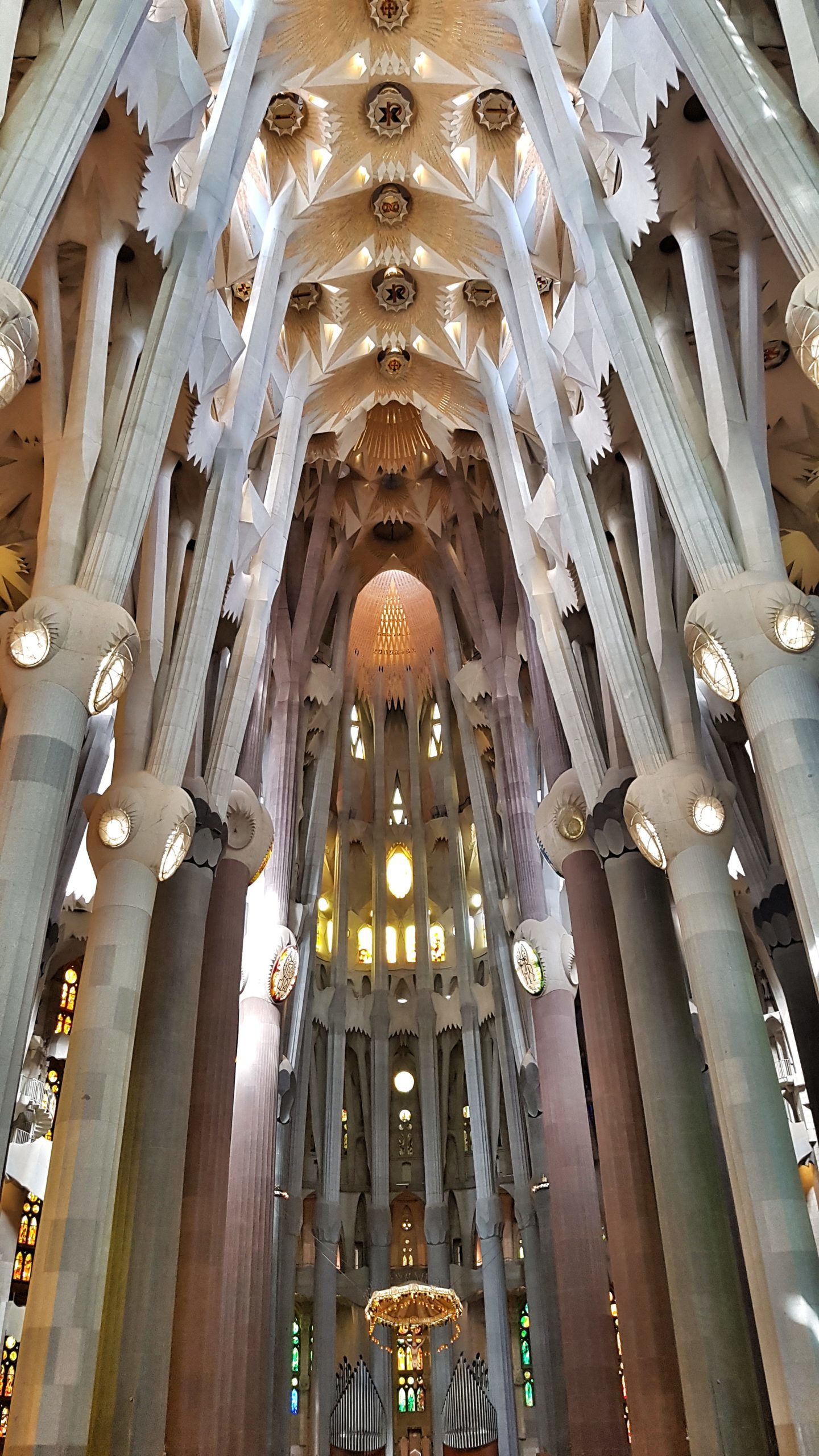 Inside of the La Familia Sagrada in Barcelona