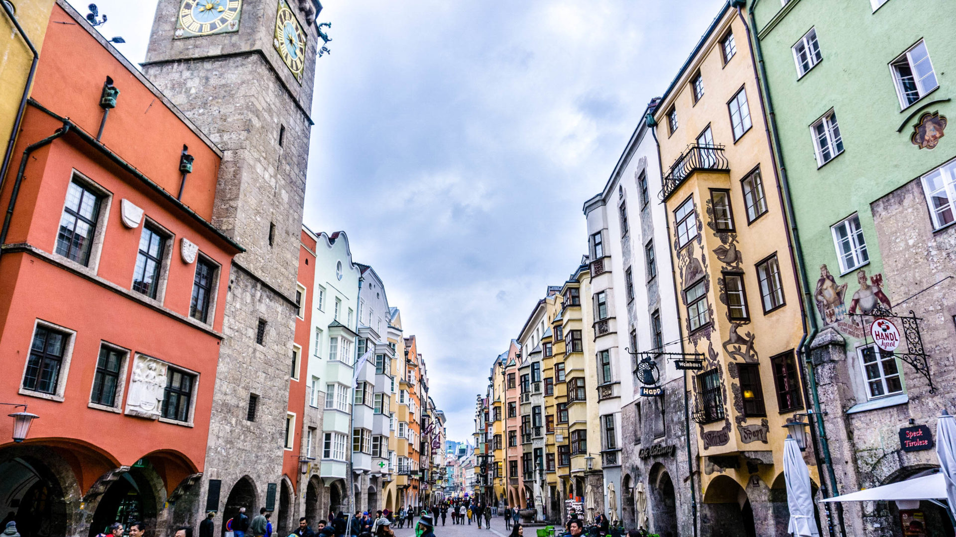 Das Stadtzentrum von Innsbruck, Österreich