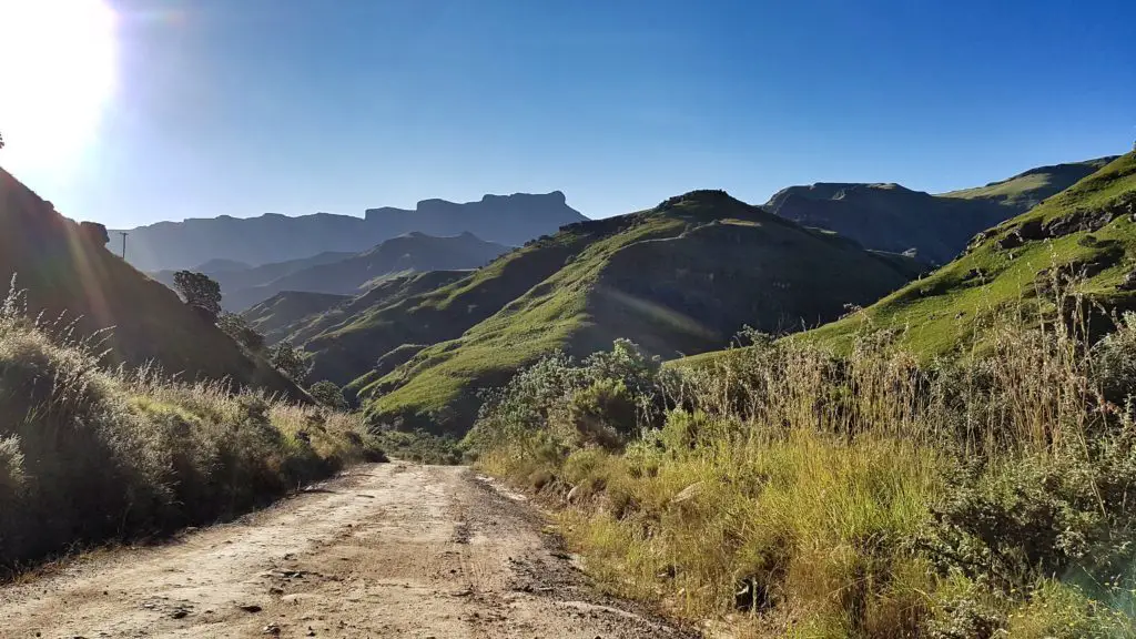 Drakensberg Pass Straße, Südafrika.