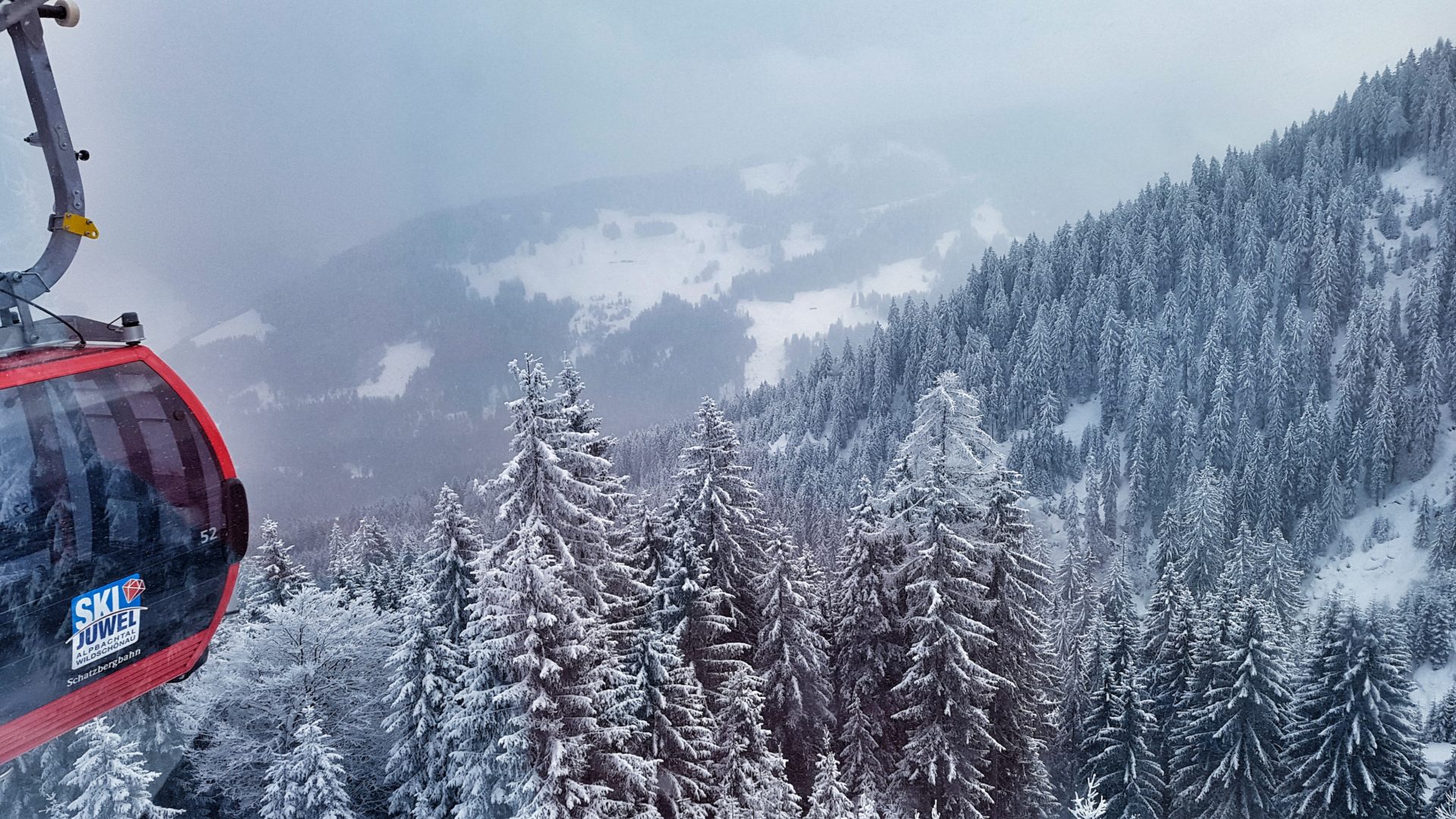Gondel in Ski Juwel, Tirol, Österreich