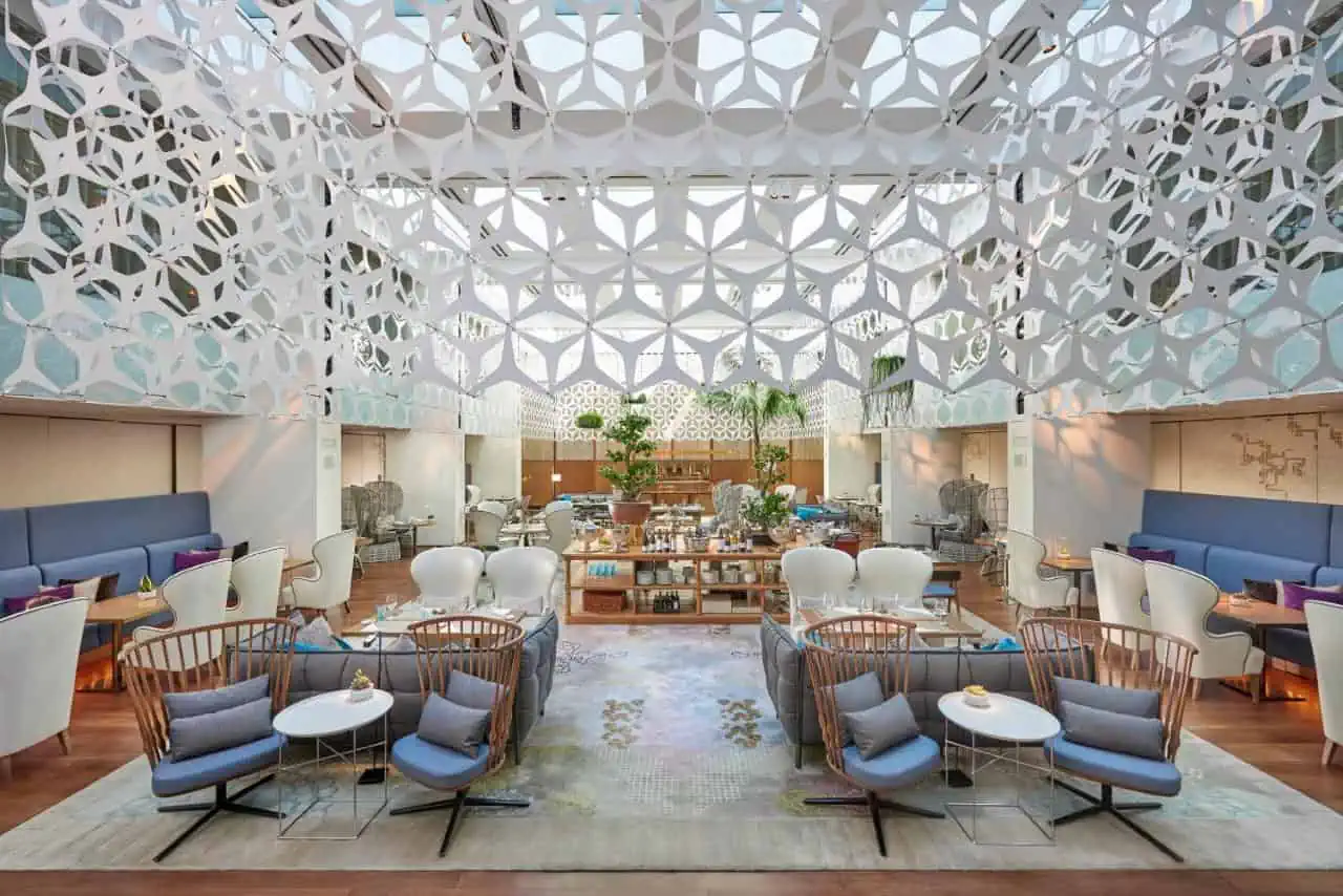 Lounge vom Mandarin Oriental Barcelona, Spanien.