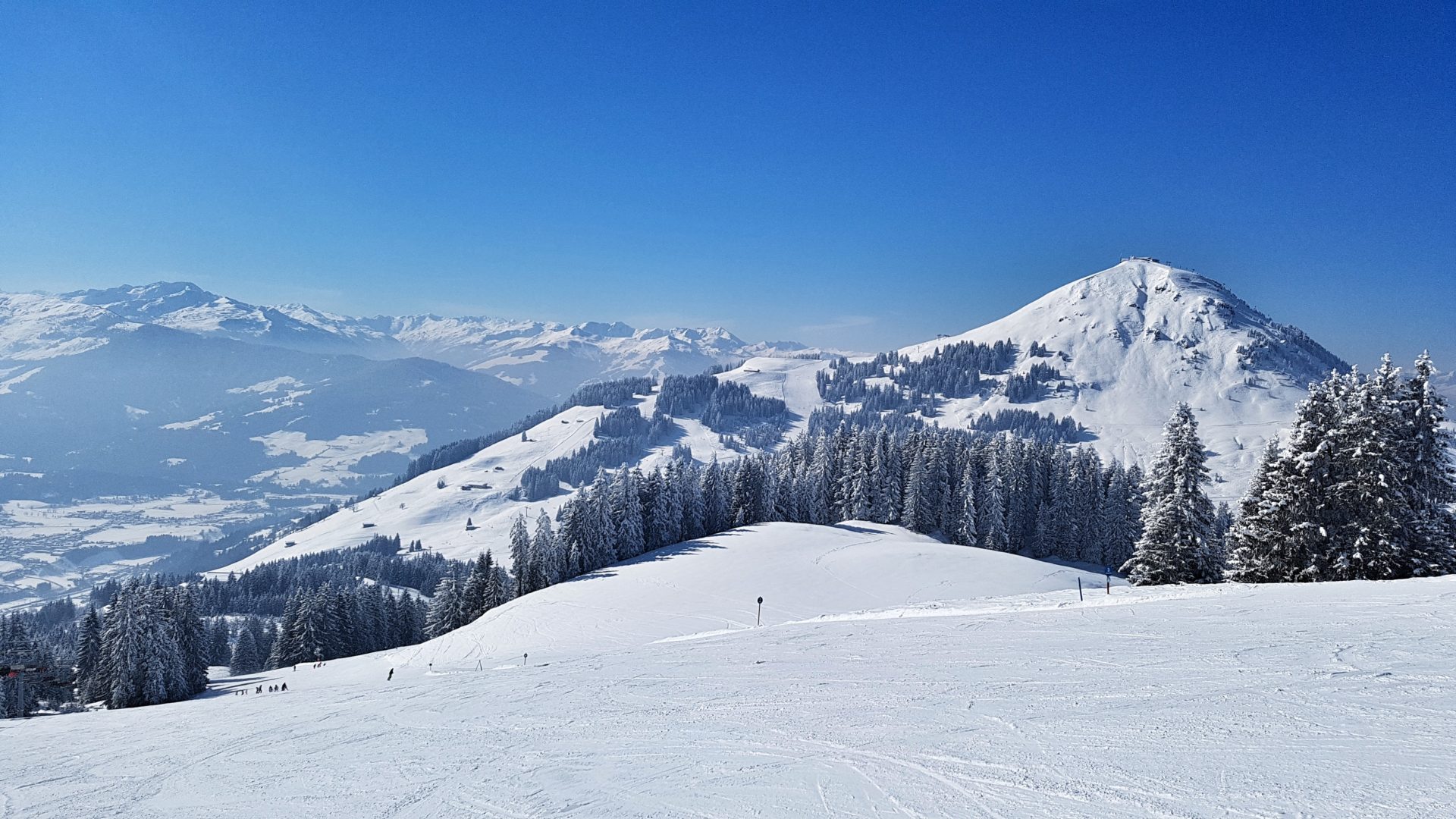 Ausblick auf Hohe Salve in SkiWelt in Tirol, Österreich