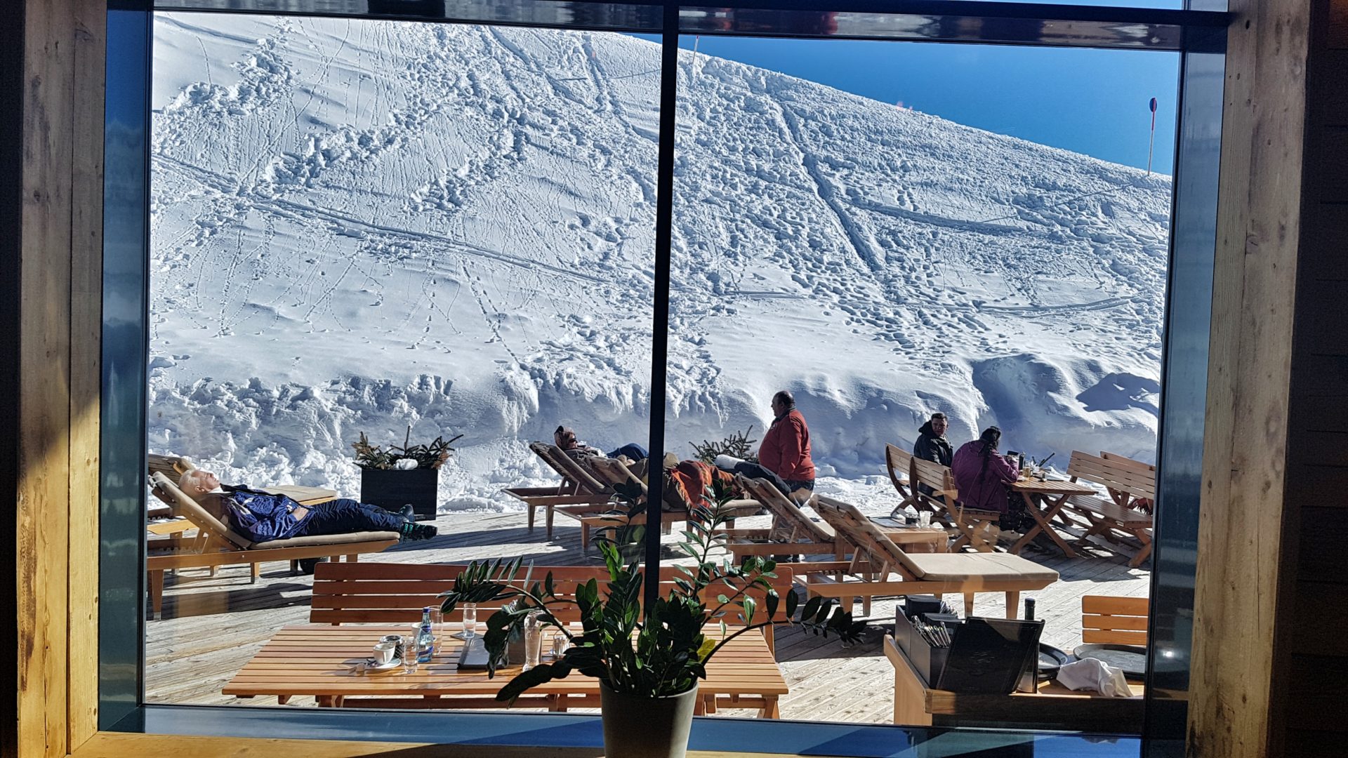 Das Top Mountain Crosspoint Restaurant in Hochgurgl, Österreich.