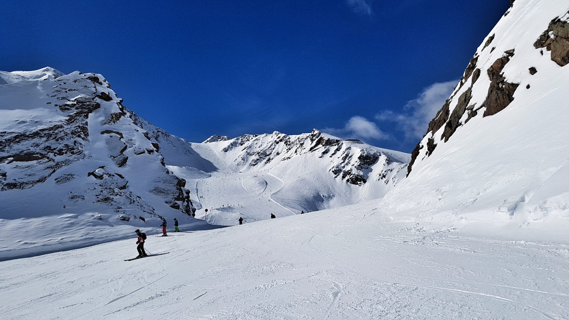 Gletscherskifahren in Sölden, Ötztal.