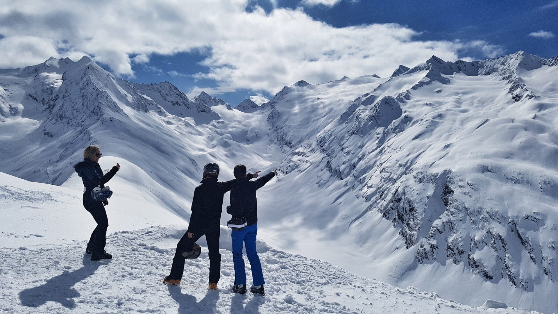 Panoramablick in Obergurgl, Otztal, Österreich.