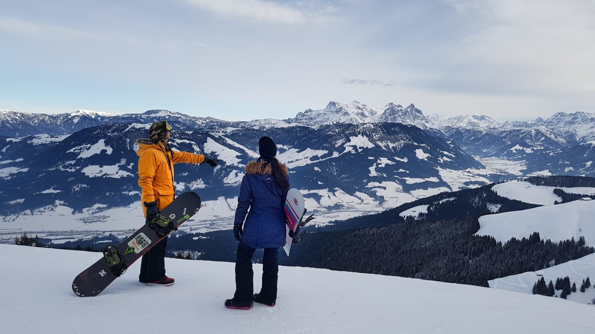 Skifahren in St. Johann in Tirol.