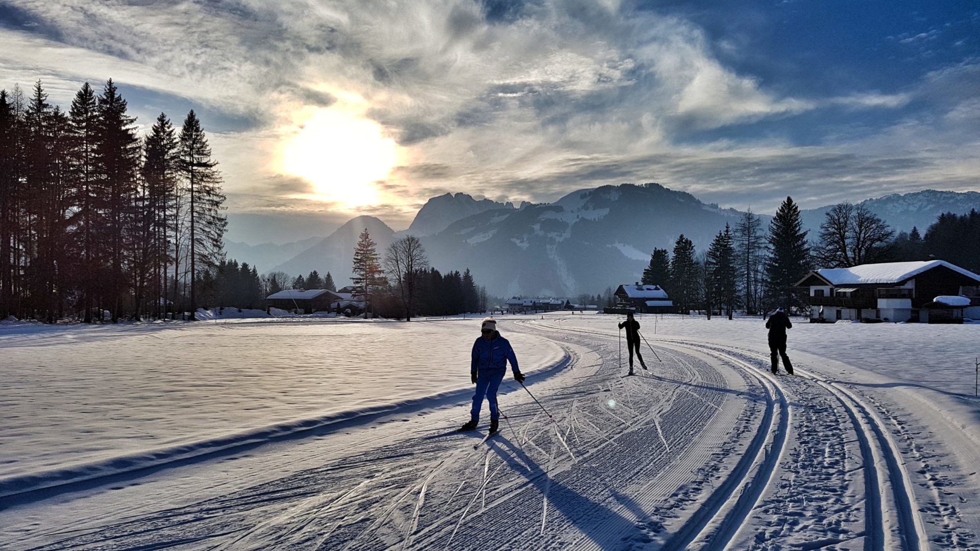 Skilanglauf in St. Johann in Tirol, Österreich