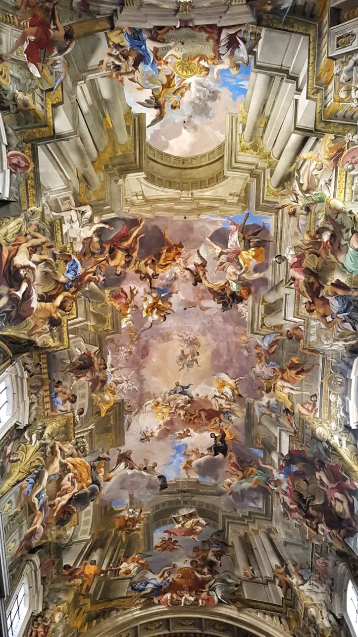 Einer der vielen atemberaubenden Fresken in Rom, Italien