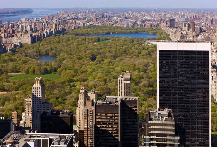 Aussicht auf Central Park in New York City, USA.