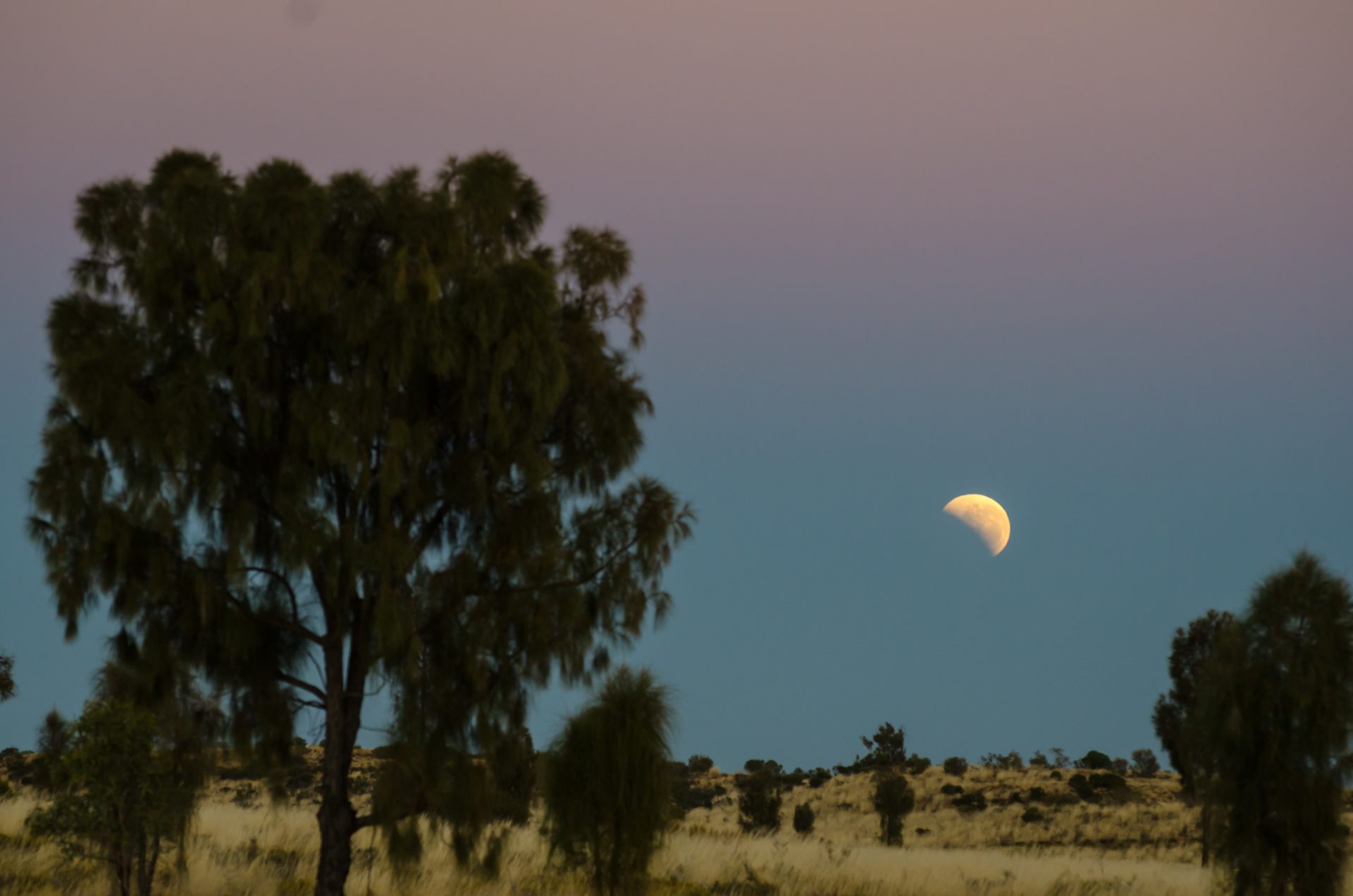 Mond im Australischen Outback