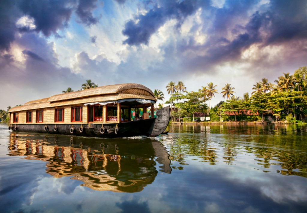 Hausboot in Alleppey, Kerala, Indien