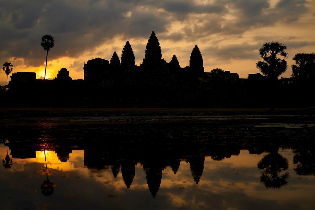 Sonnenuntergang in Angkor Wat, Kambodscha