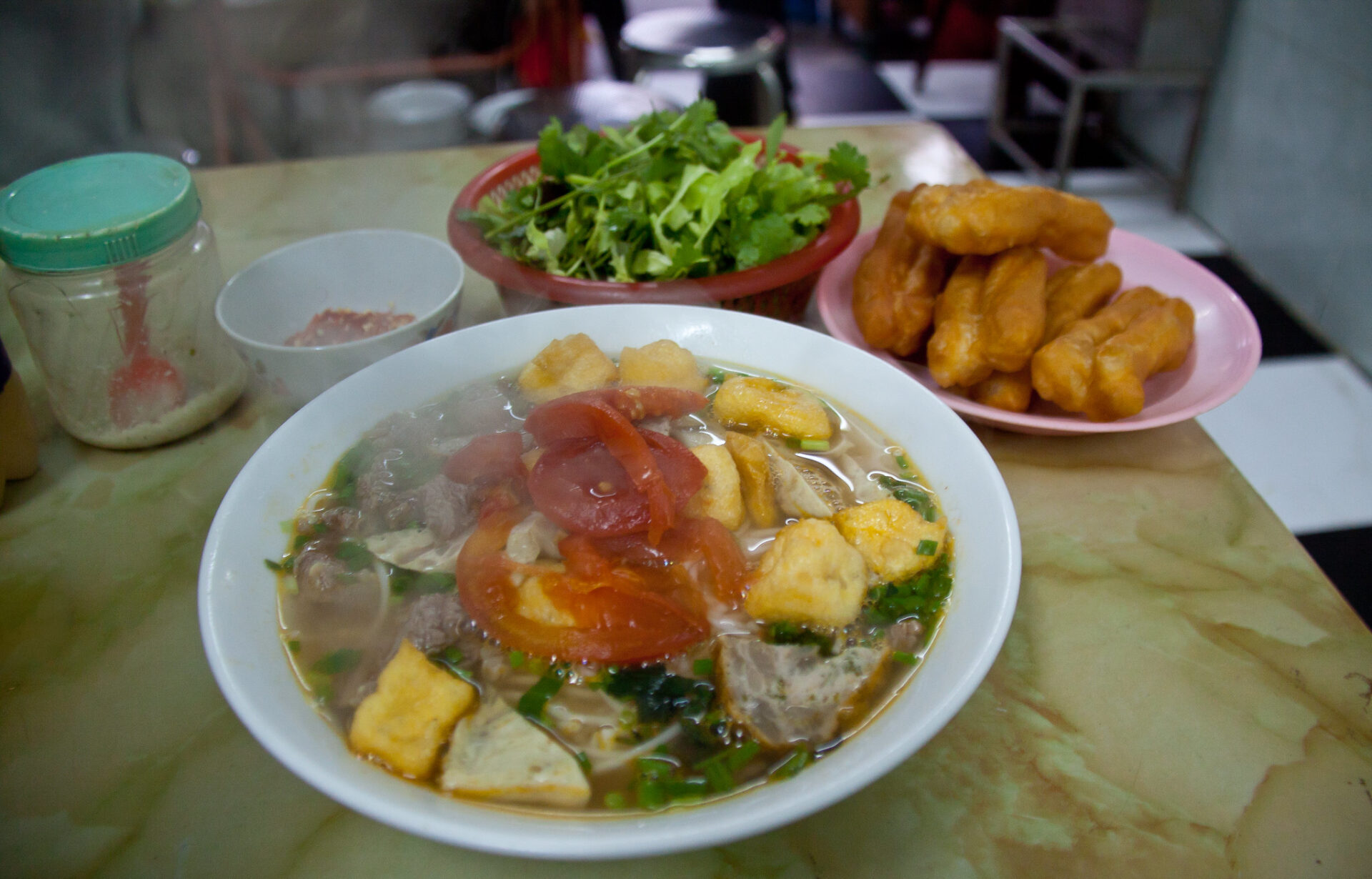 Bun rieu cua in Hanoi, Vietnam.