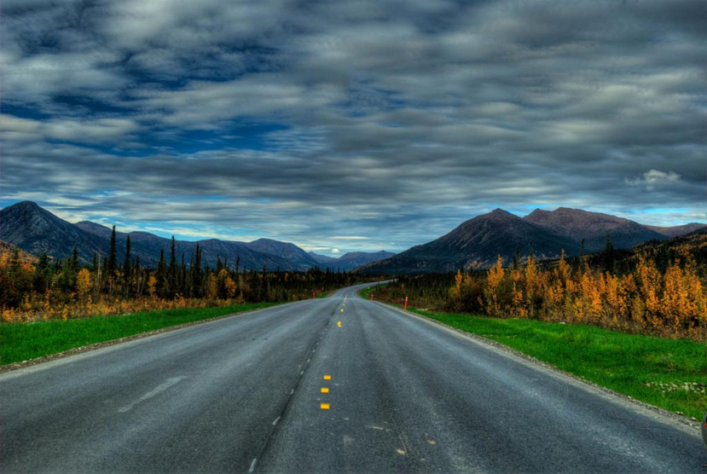 Dalta Highway in Alaska, USA.