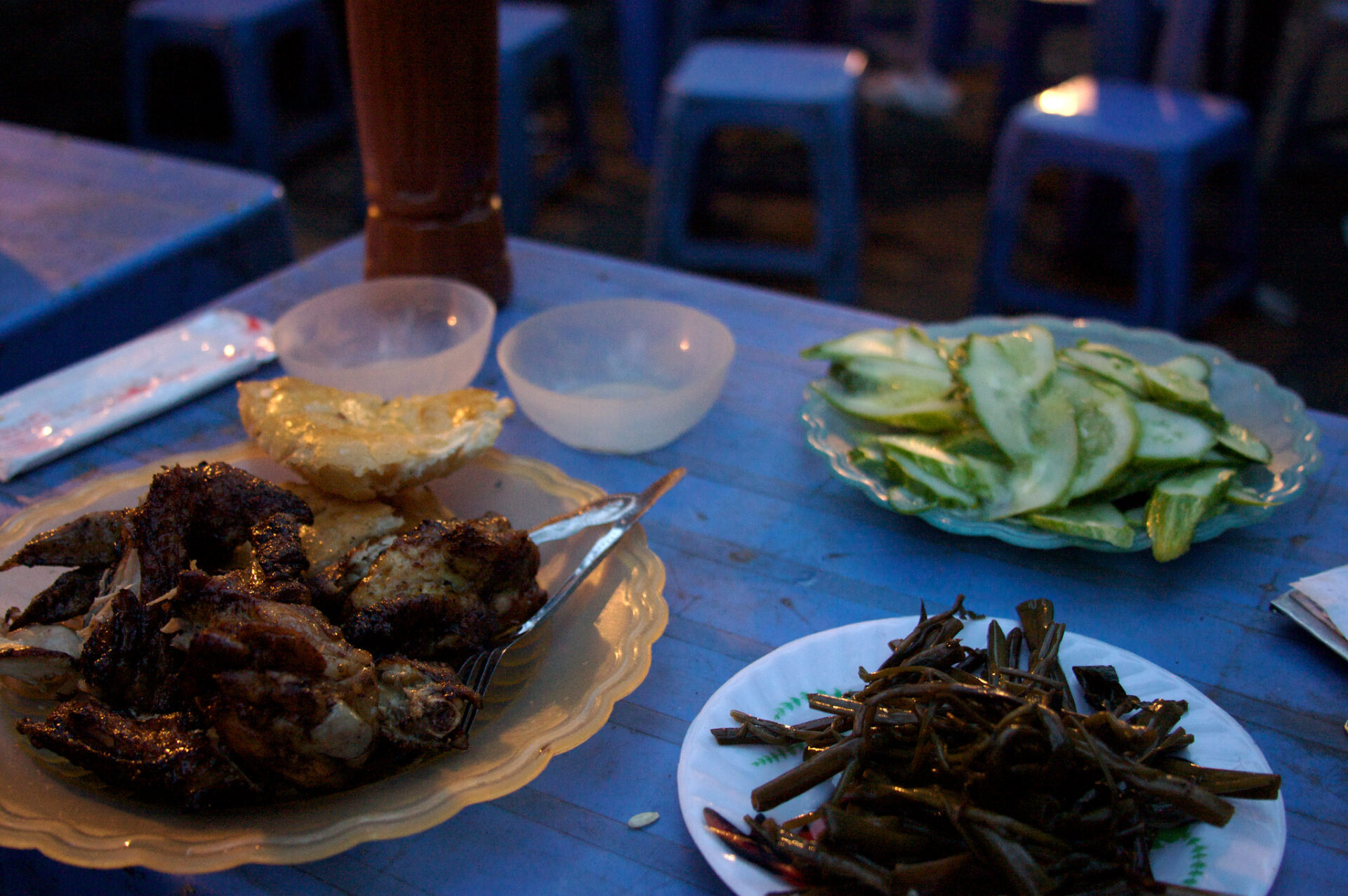 Ly Van Phuc in der Chicken Street in Hanoi, Vietnam.