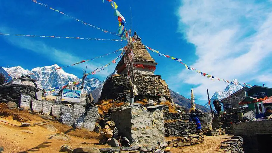 Tempel am Mount Everest Base Camp, Nepal