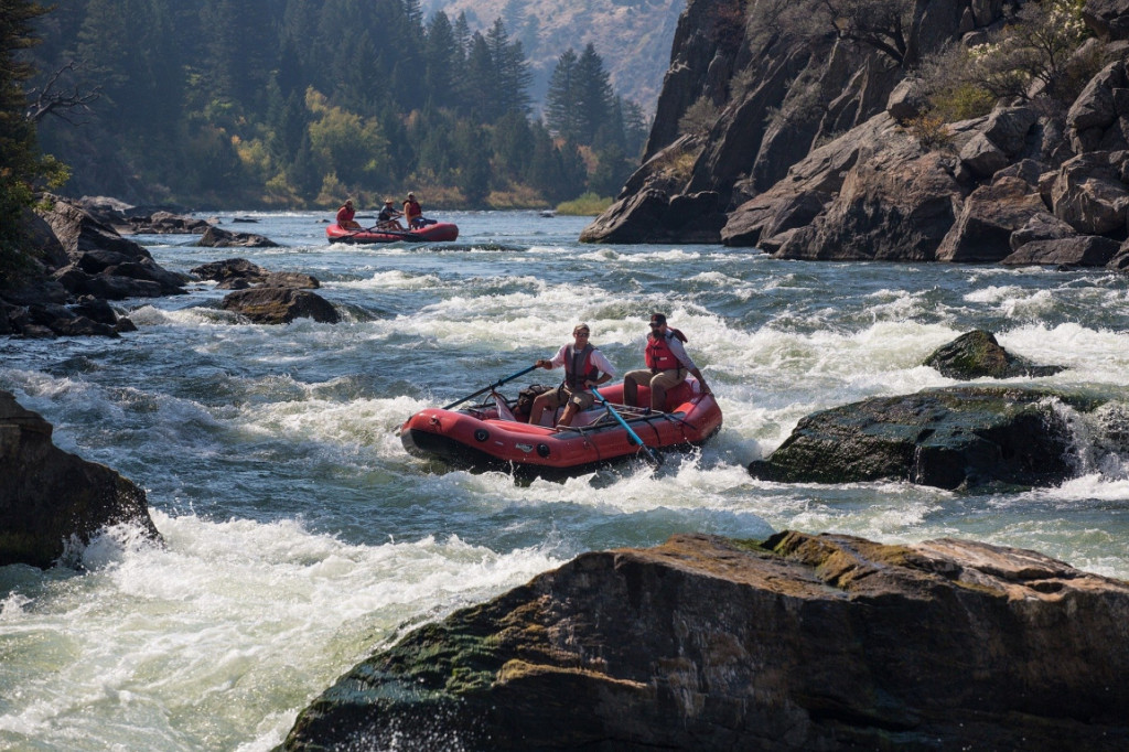 Wildwasser-Rafting in Montana, USA