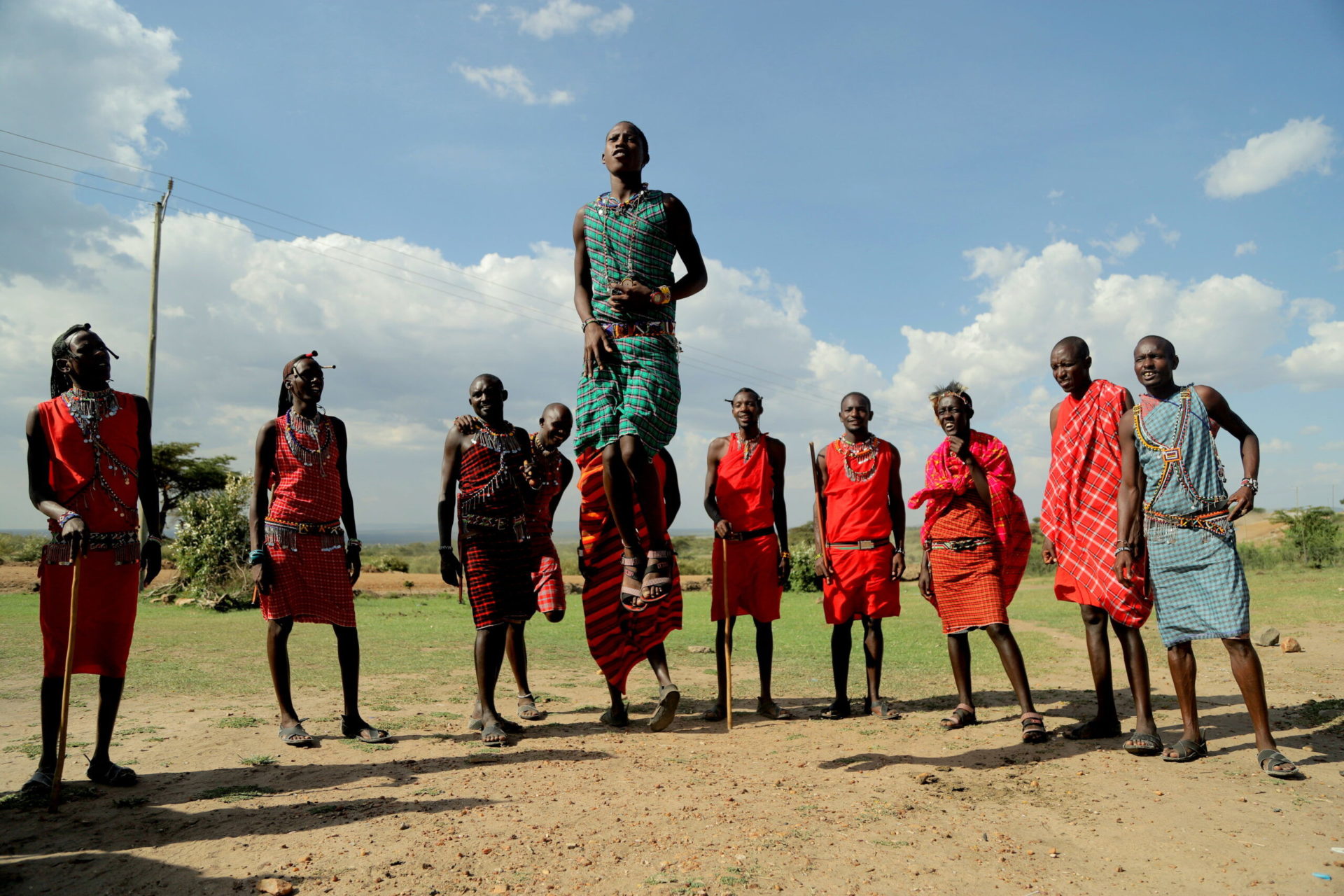 Springende Massai