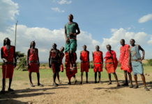 Springende Massai