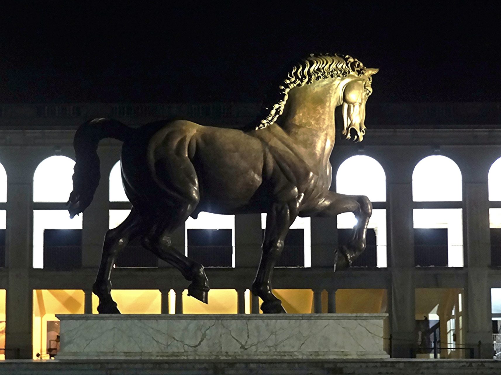 Leonardo's Pferd in San Sirom, Mailand, Italien.