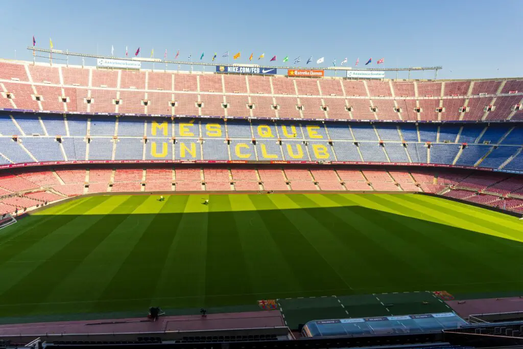 Das Camp Nou Erlebnis in Barcelona, Spanien.