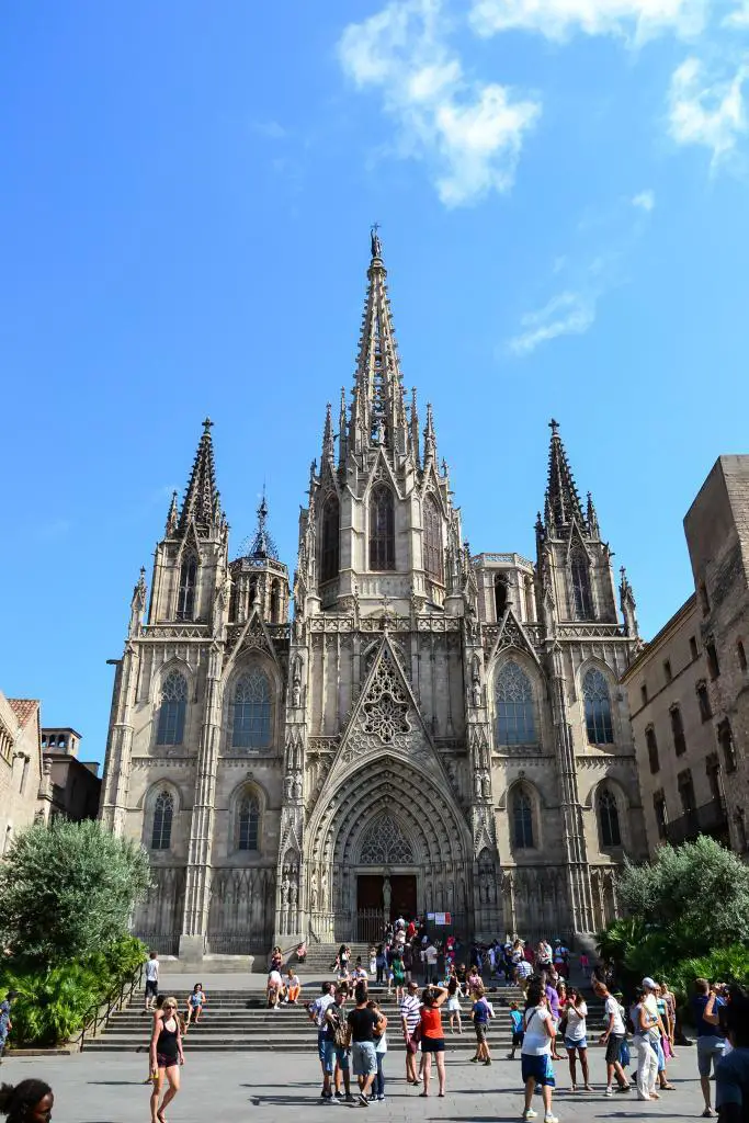 Die Kathedrale von Barcelona in Spanien.