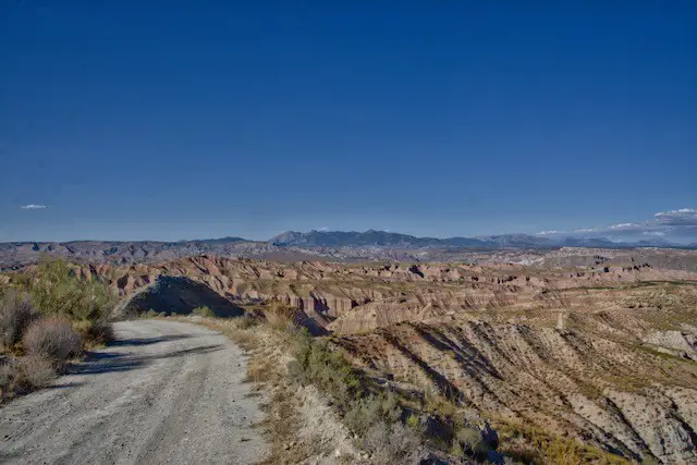 Landschaft in Gorafe, Spanien