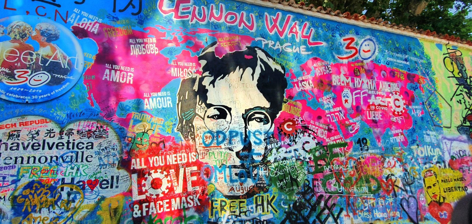 Lennon Wall in Prag, Tschechische Republik.