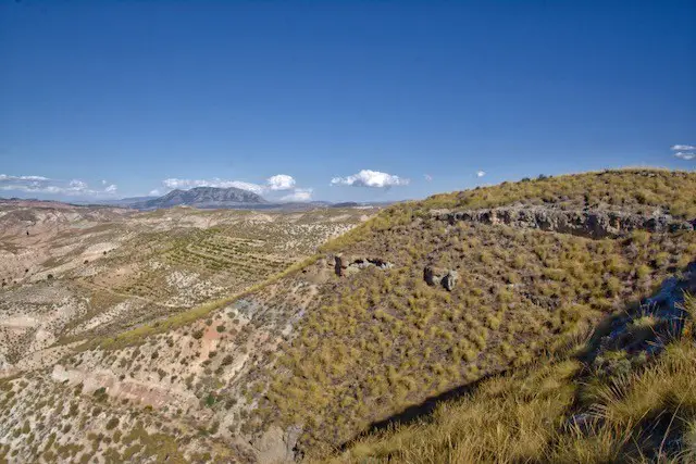 Typische Landschaft in Gorafe, Spanien