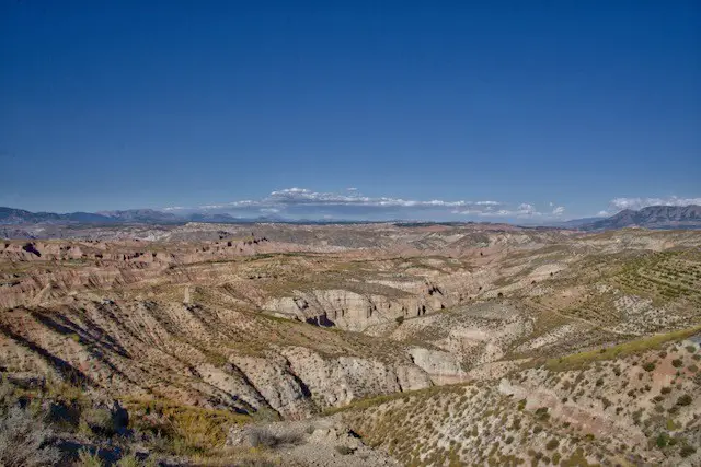 Wüstenlandschaft in Gorafe, Spanien