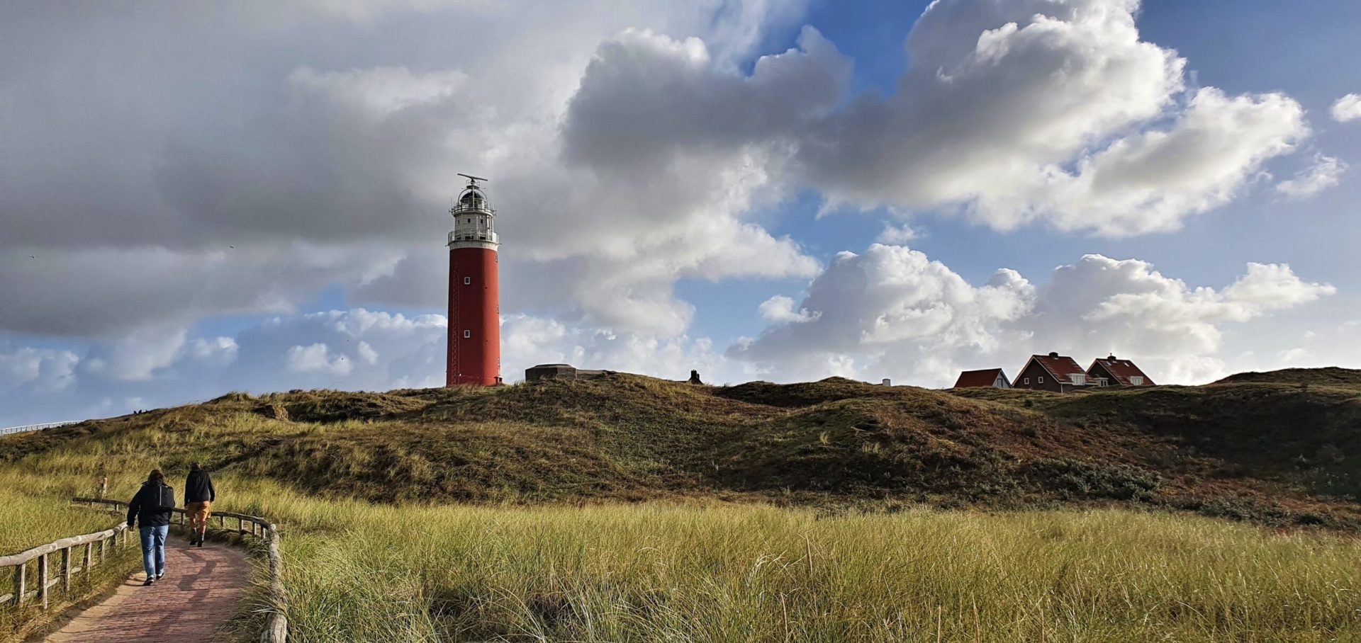 Blick auf den Leuchtturm auf Texel, Niederlande.