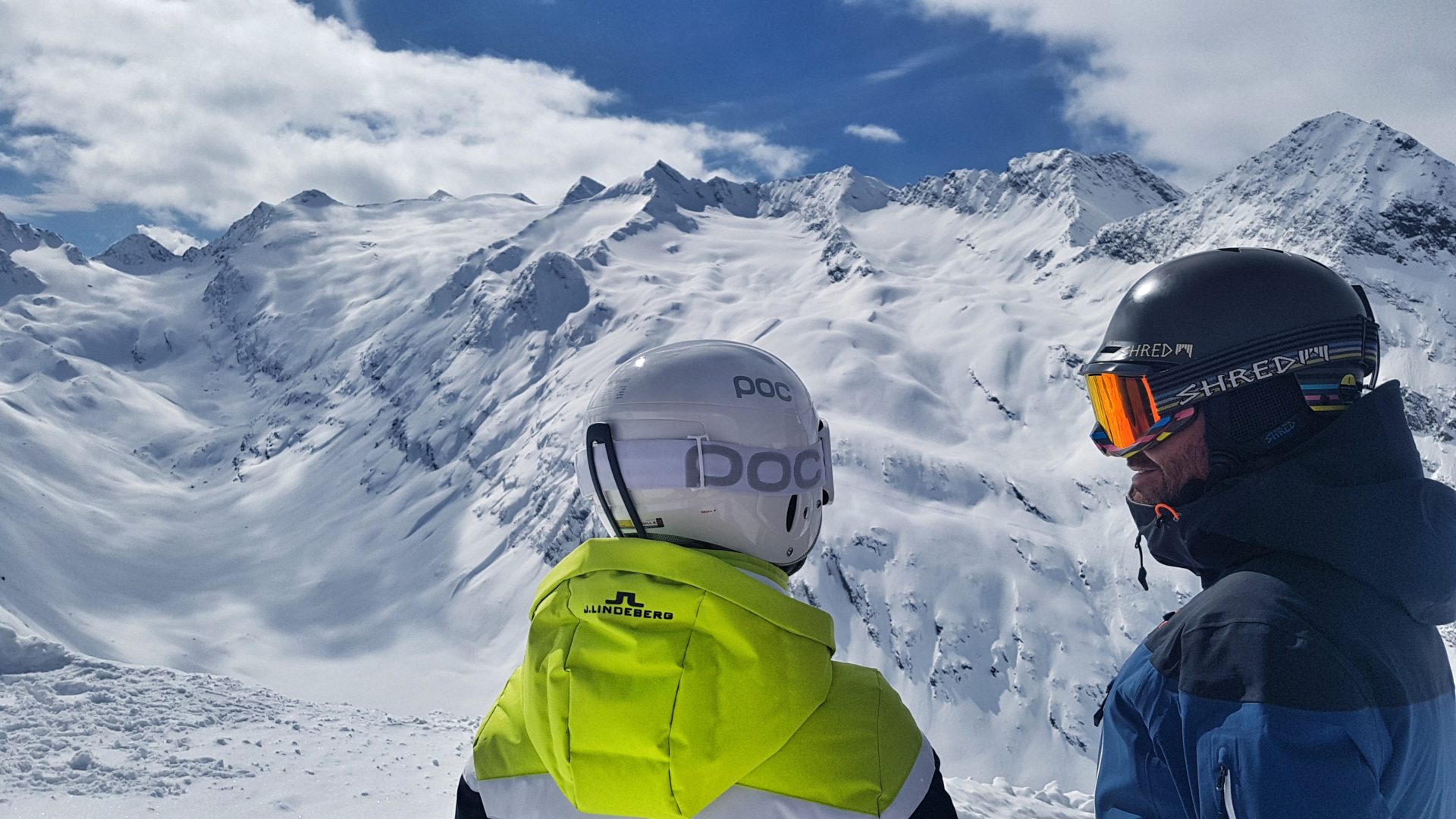 Skifahren in Obergurgl, Ötztal, Österreich.