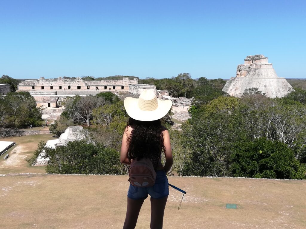 Blick auf die Maya-Ruinen in Mexiko.