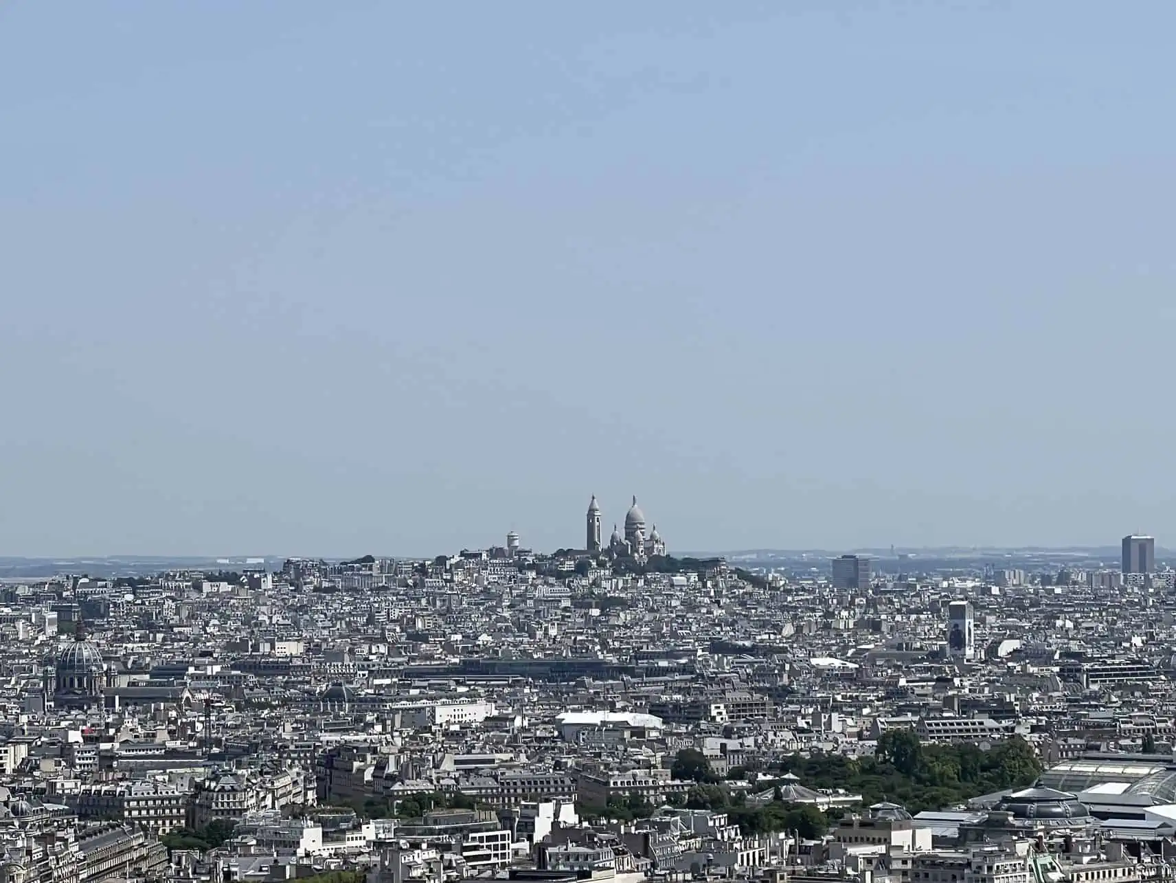 Blick von der 2. Etage des Eiffelturms in Paris, Frankreich