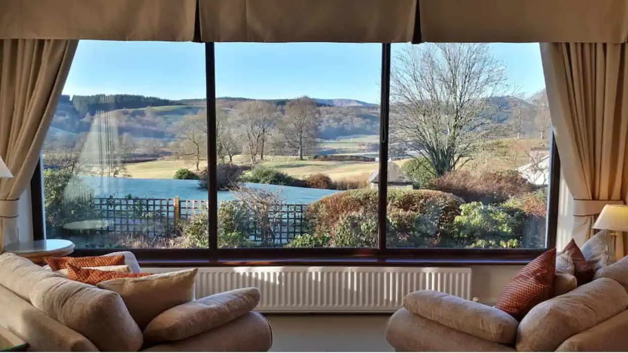 Lake District accommodation with a waterfront view.