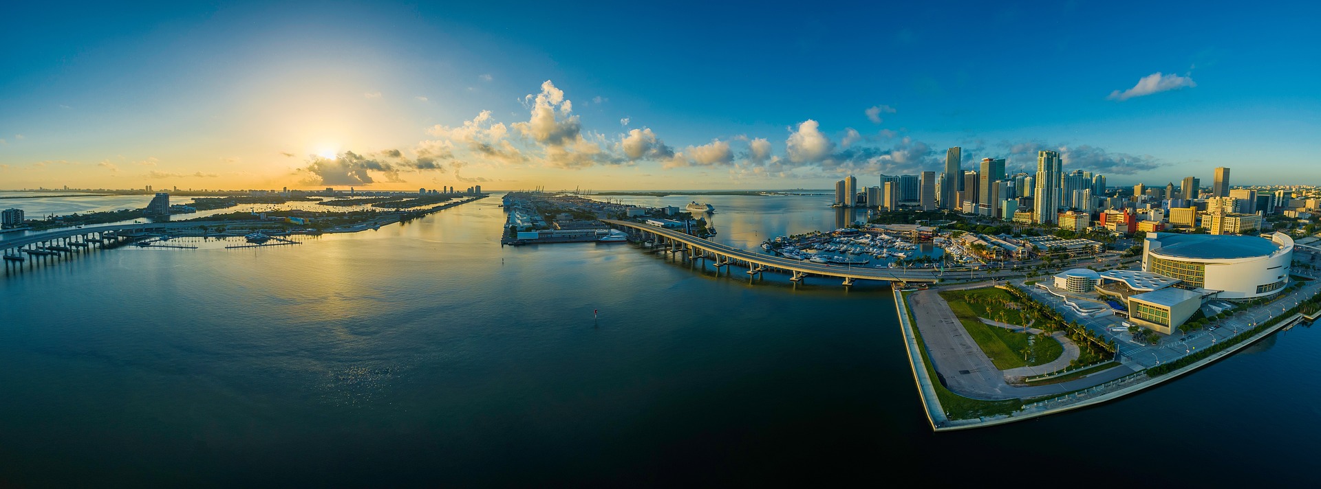 Panorama von Miami in Florida, USA.