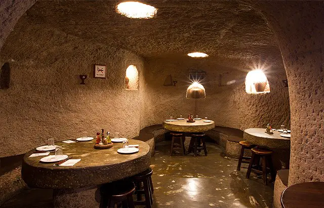 Das Restaurant Tagoror in Guayadeque, Gran Canaria, Kanarische Inseln, Spanien.