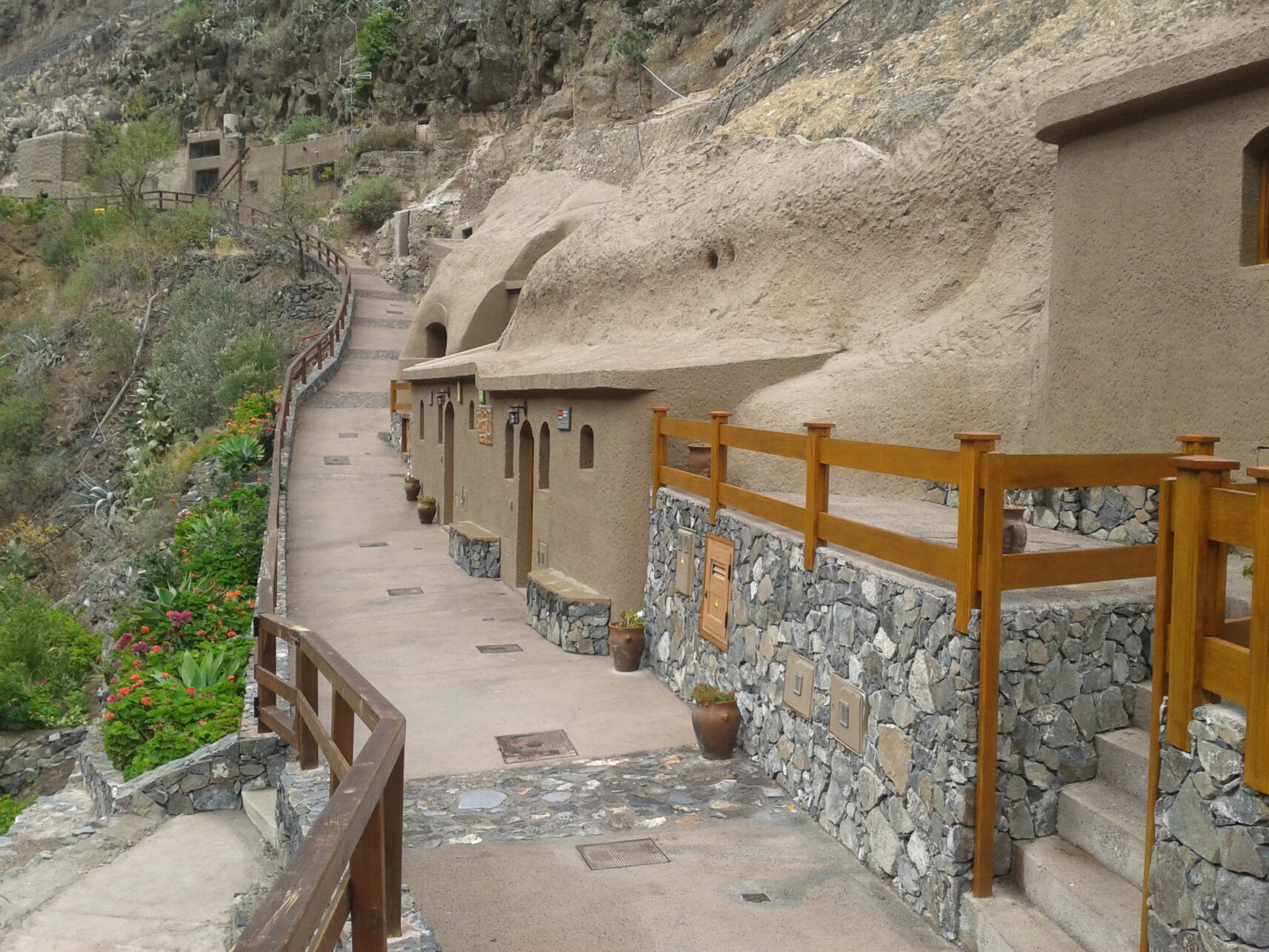 Höhlenhäuser in Guayadeque, Gran Canaria, Kanarische Inseln, Spanien.