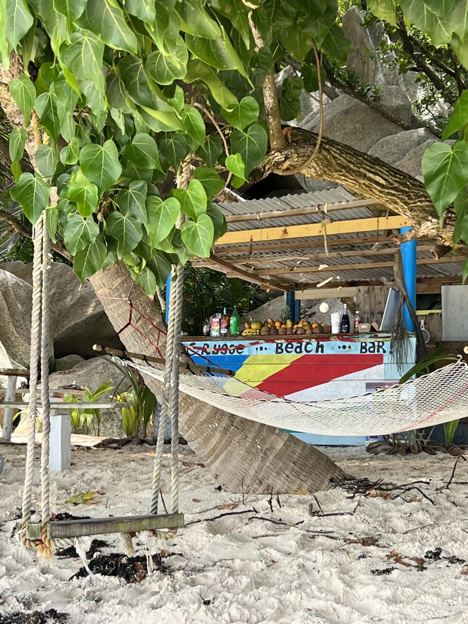 Crusoe-Bar auf den Seychellen.