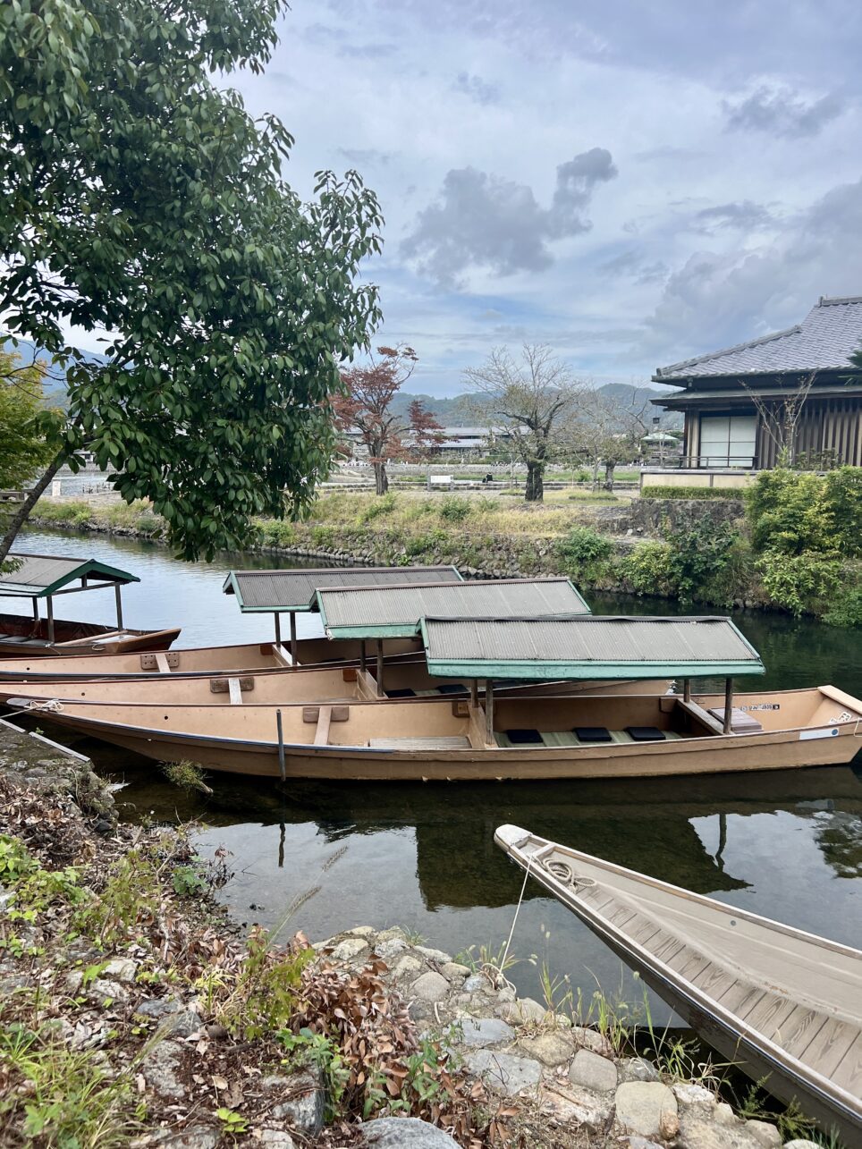 Fluss am Affenpark von Kyoto, Japan.